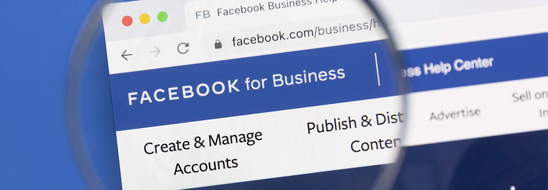 Facebook oglaševanje, prikaz na zaslonu.